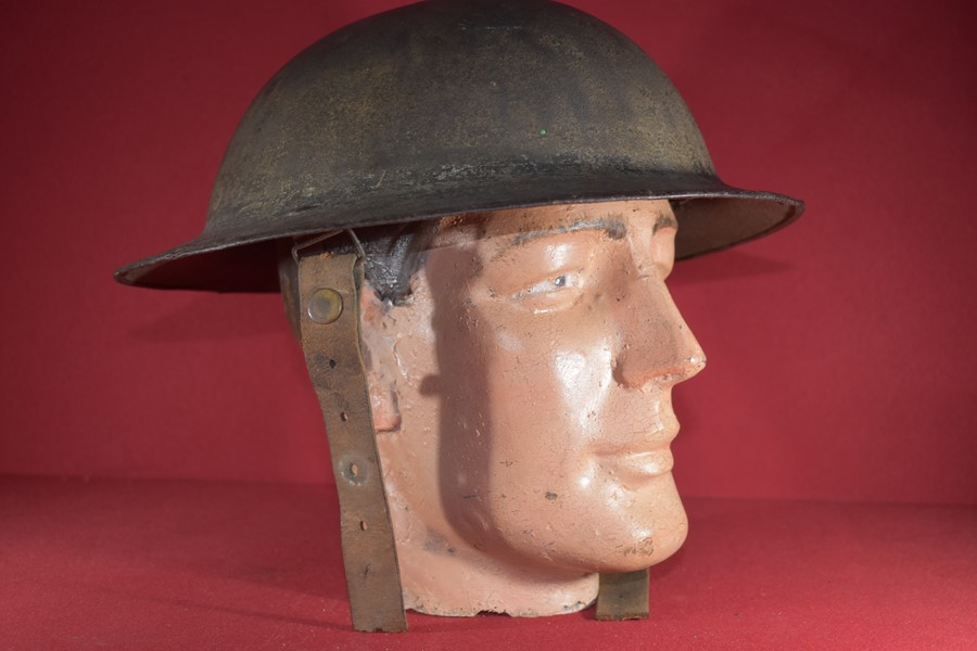 WW1 BRITISH OFFICERS STEEL BRODIE HELMET PRIVATE PURCHASE. SOLD